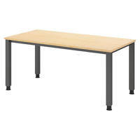 SCHREIBTISCH Serie-Q Gestell: Graphit 80/160/74 cm in Ahornfarben - Ahornfarben, Holzwerkstoff (80/160/74cm) - bümö