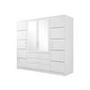 KLEIDERSCHRANK Bali D4 - Silberfarben/Weiß, Holzwerkstoff (196/200/58cm) - MIRJAN24