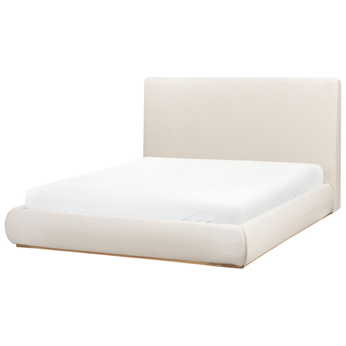 BETT mit Stauraum 160/200 cm Stoff Hellbeige Campagne - Beige, Textil (160/200cm) - Beliani
