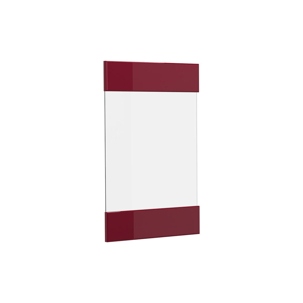 KÖKSFRONT R-Line Röd högblank 39.6x59 cm möbelfront för väggskåp med glas 59/39.6/1.6 cm