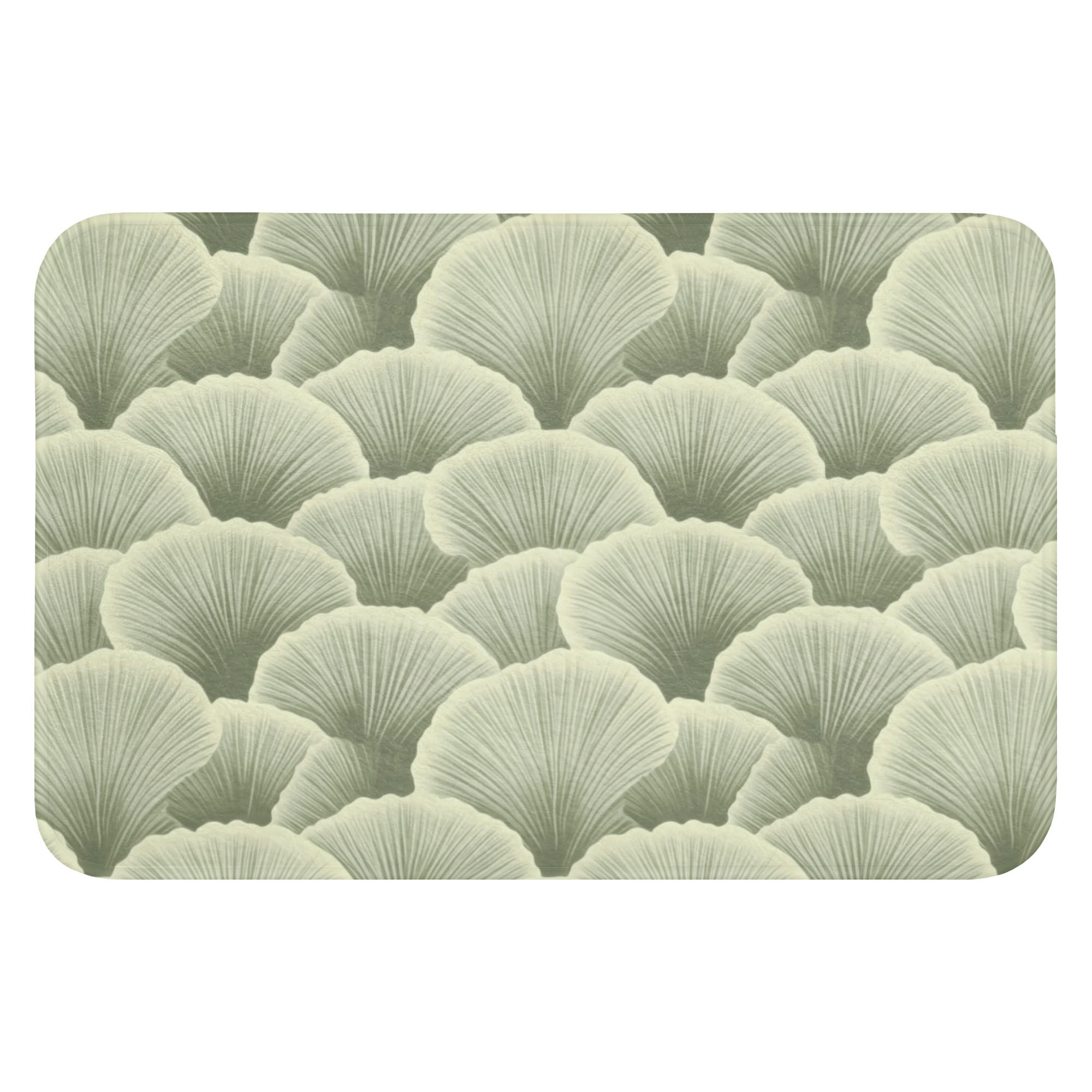 OnlyWow KOUPELNOVÁ PŘEDLOŽKA Vějíř - list - zelený 60x40 cm