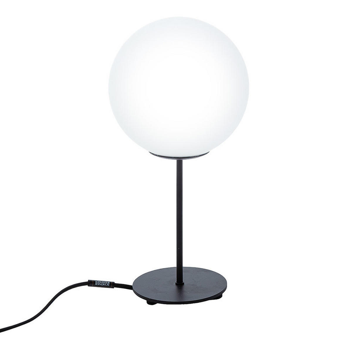 LED TISCHLEUCHTE Metall Schwarz - Schwarz, Glas (25/25/41.5cm)