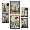 POSTER Set Mit 6 Von Vintage Cities Sammlung A3 & A4 Rahmenlos - Klar, Papier (29/3cm) - Nacnic
