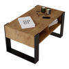 COUCHTISCH KORA 92 - Alteiche/Schwarz, Holz (53.6/92/45cm) - Mat-Haus