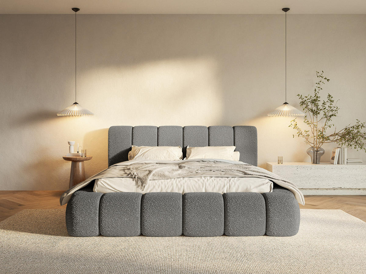 POLSTERBETT Goa 200x200 cm, Anthrazit - Anthrazit, Textil (200/200cm) - Fedve