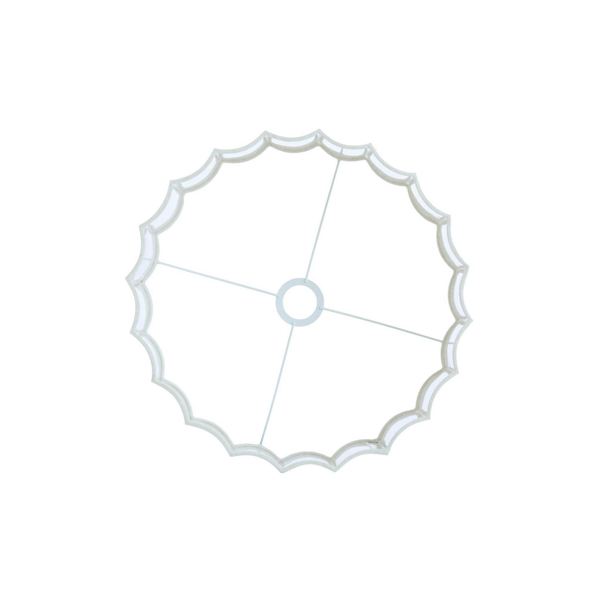 LAMPENSCHIRM Disli Weiß 40/40/25 cm - Weiß, Textil (40/40/25cm) - Light & Living