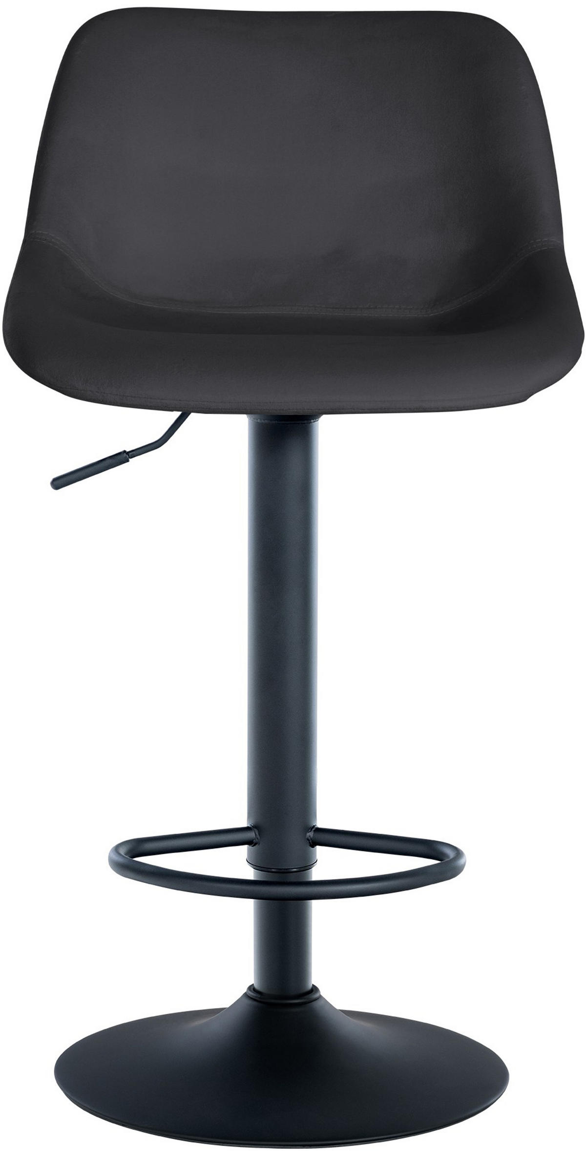 BARHOCKER 2er Set Lotus Samt schwarz - Schwarz, Textil/Metall (43/103/49cm) - TPFLiving