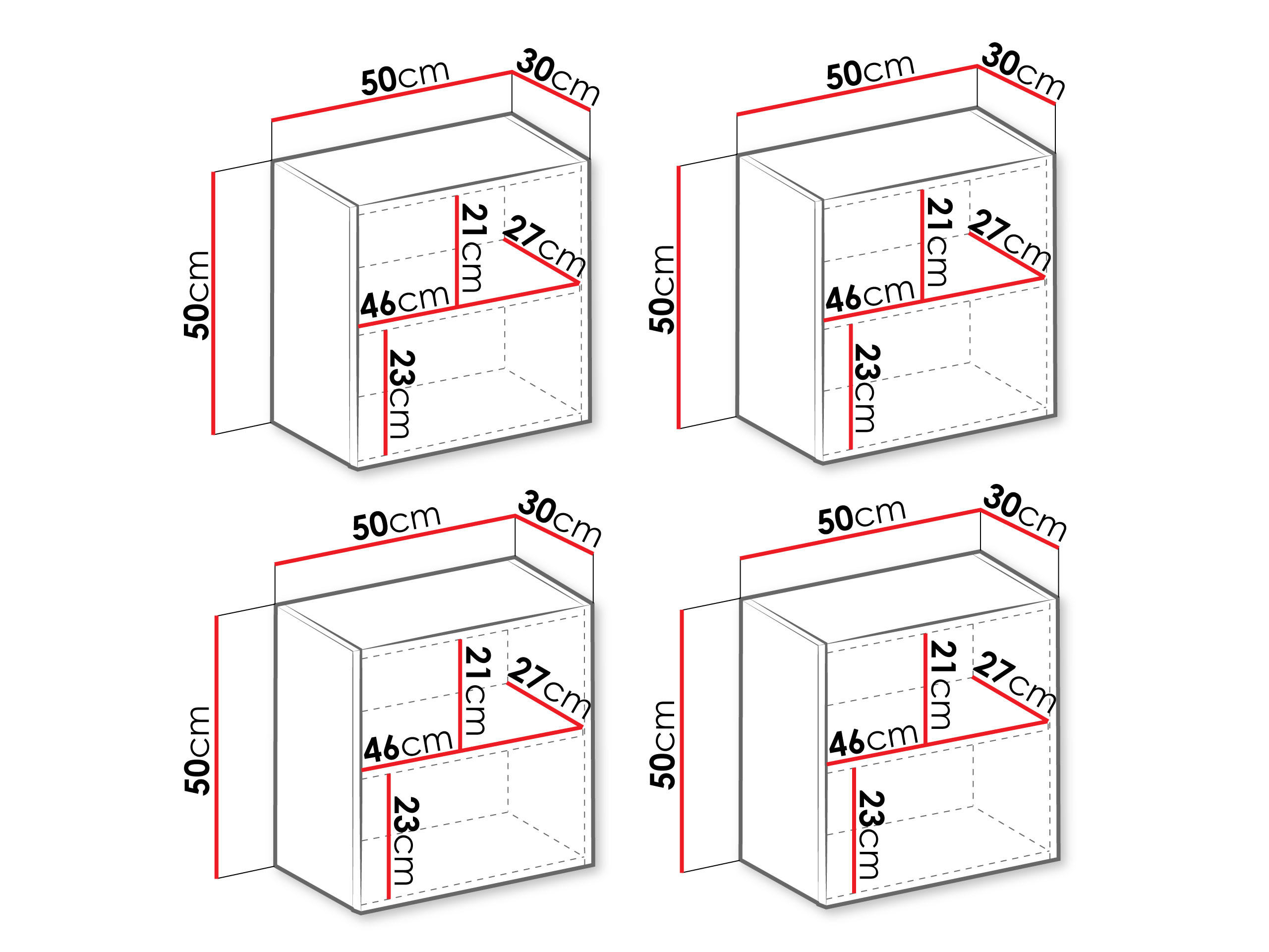 Thumbnail - Mirjan24 Hängevitrine, Weiß, Weiß Hochglanz, Holzwerkstoff, Quadratisch, 100x100x30 cm, Wohnzimmer, Wohnwände, Vitrinens...