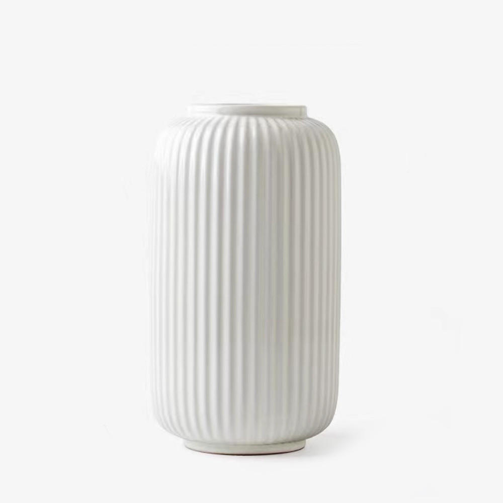 VASE 7.5 x 7.5 x 20 cm Kunststoff - Weiß, Keramik (20cm) - LIBRATON