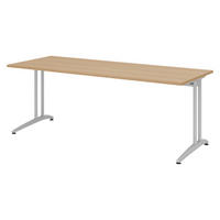 SCHREIBTISCH Serie-B 80/200/74 cm in Eichefarben - Eichefarben, Holzwerkstoff (80/200/74cm) - bümö