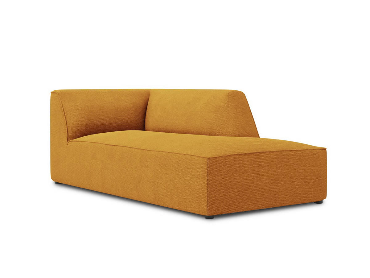 CHAISELONGUE rechts Ruby aus strukturiertem Stoff gelb - Gelb, Textil (93/69/180cm) - Micadoni