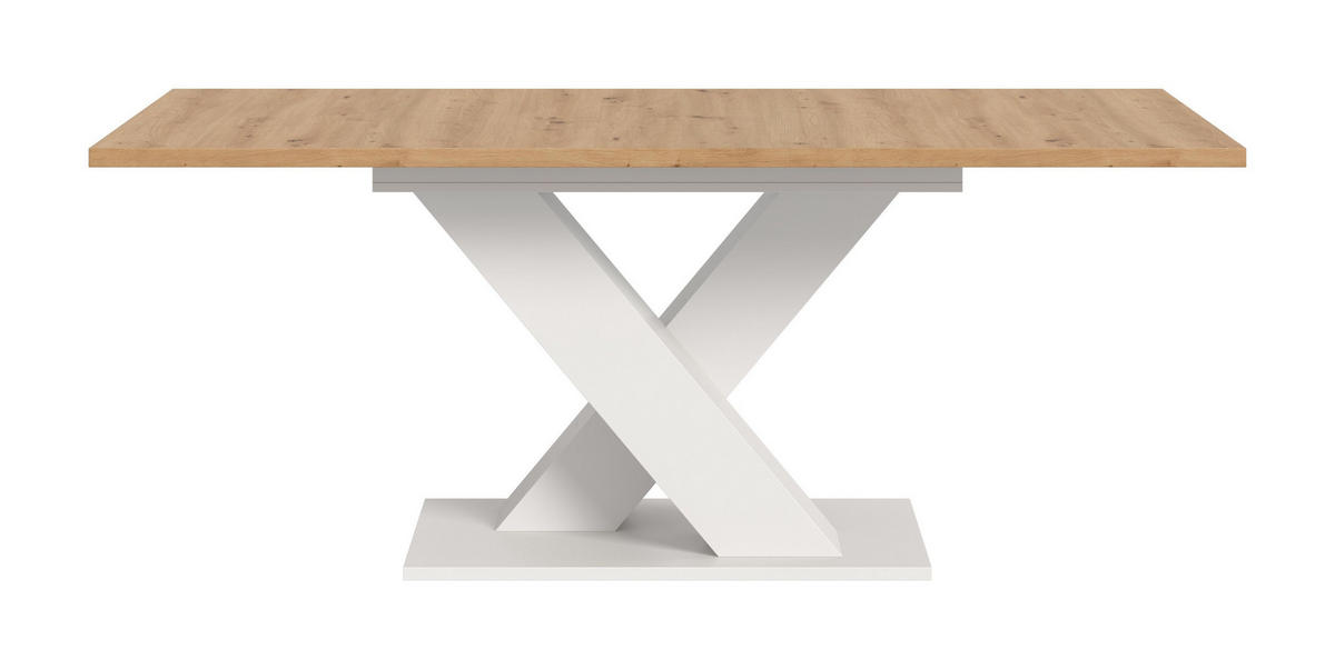 ESSTISCH MOTION (B/H/T: ca. 150/76/90 cm) in Weiß/Artisan Oak Nachbildung - Weiß, Holzwerkstoff (90/150/76cm)