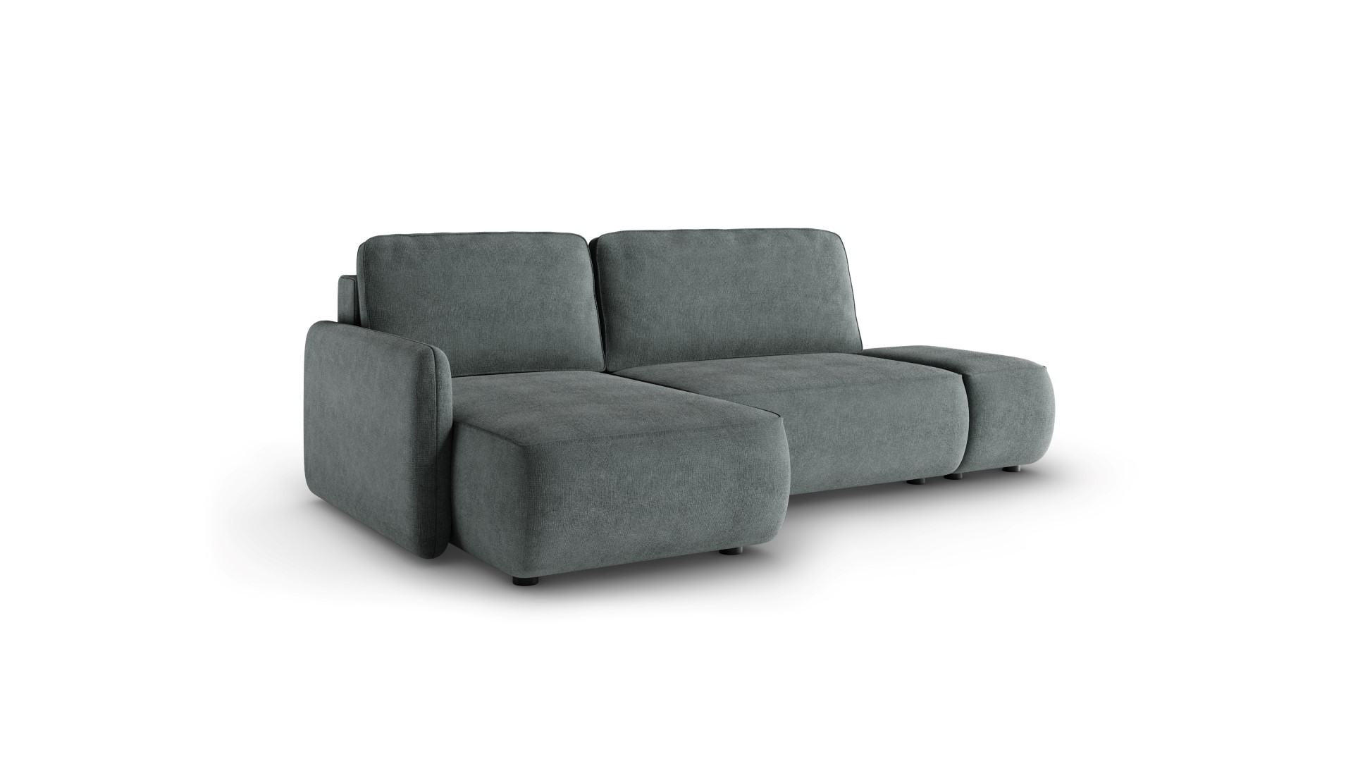 ECKSOFA mit Schlaffunktion Grau Anthrazit - Türkis, Textil (229/148cm) - Furnisell