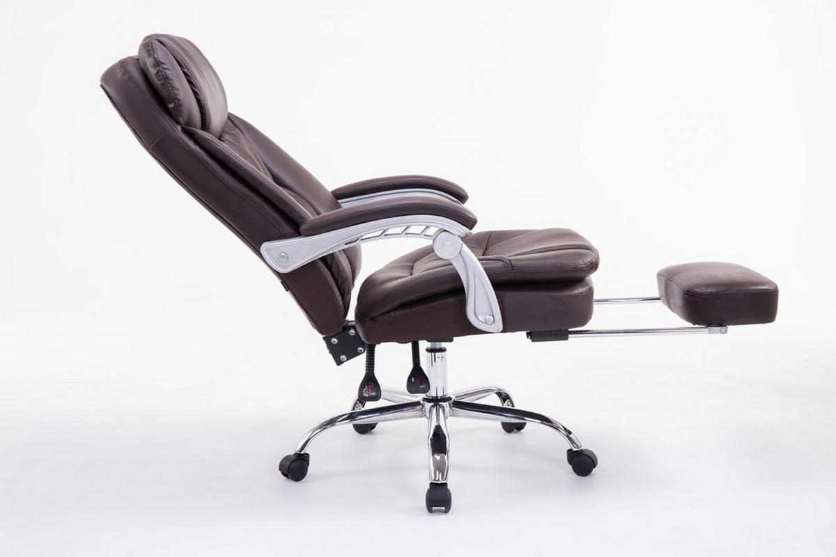 BÜROSTUHL XL Troja, Kunstleder Braun - Braun, Textil/Metall (67/122/67cm) - TPFLiving