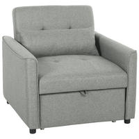 SCHLAFSESSEL Polyester Schaumstoff Grau - Grau, Textil (68/45.5/187cm) - HOMCOM