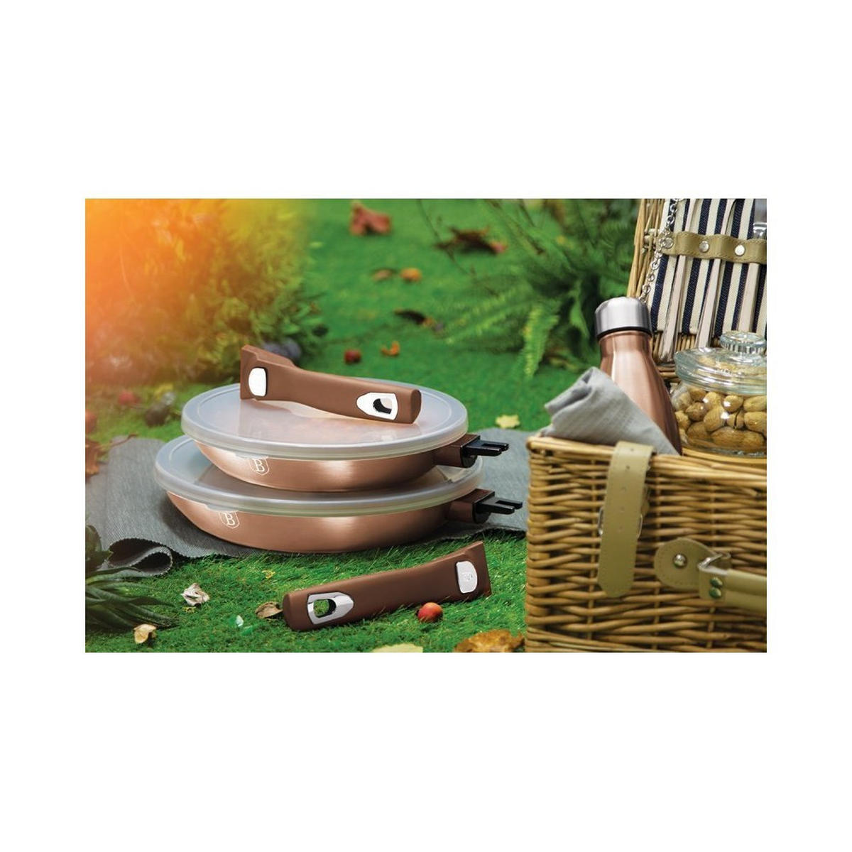 PFANNENSET Gold 28/28/5.2 cm BH7054 - Goldfarben, Metall - Berlinger Haus