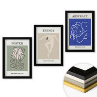 WANDBILDER 3er-Set - 20x30 cm Schwarzer Rahmen - Henri Matisse Pastellgrafiken - Schwarz, Kunststoff (20/30cm) - ArtPrintCave