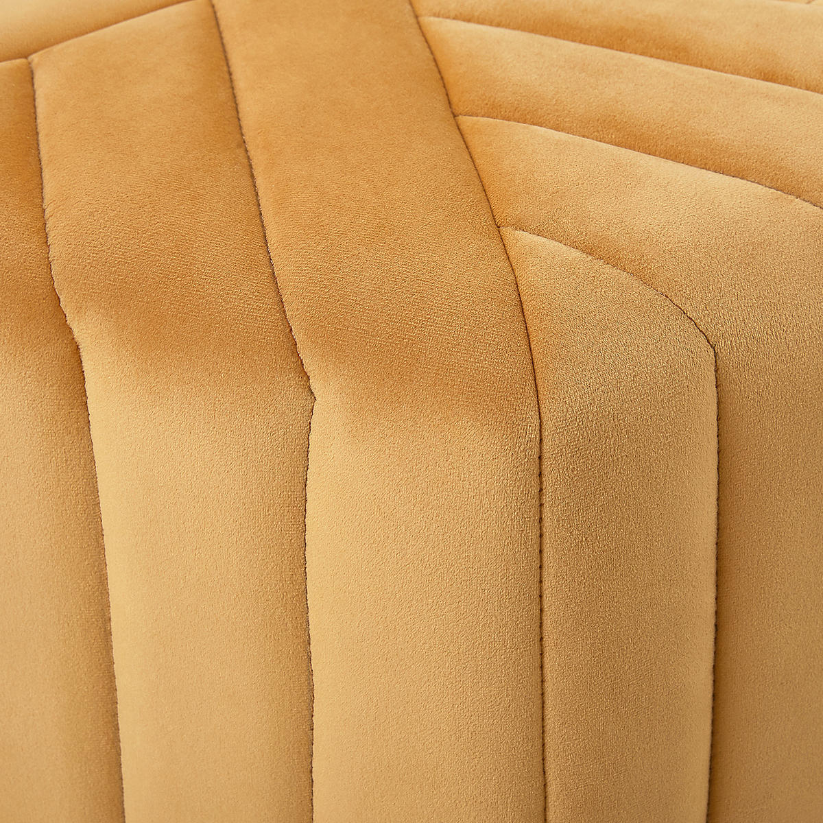 POUF Murietta 53/53/29 cm - Gelb, Textil (53/29/53cm) - Beliani