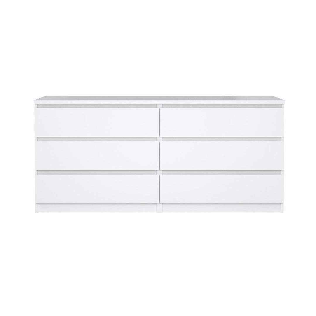 KOMMODE, Naia, Weiß, Holzwerkstoff, 154 x 50 x 68 cm - Weiß, Holzwerkstoff (154/68/50cm) - ebuy24