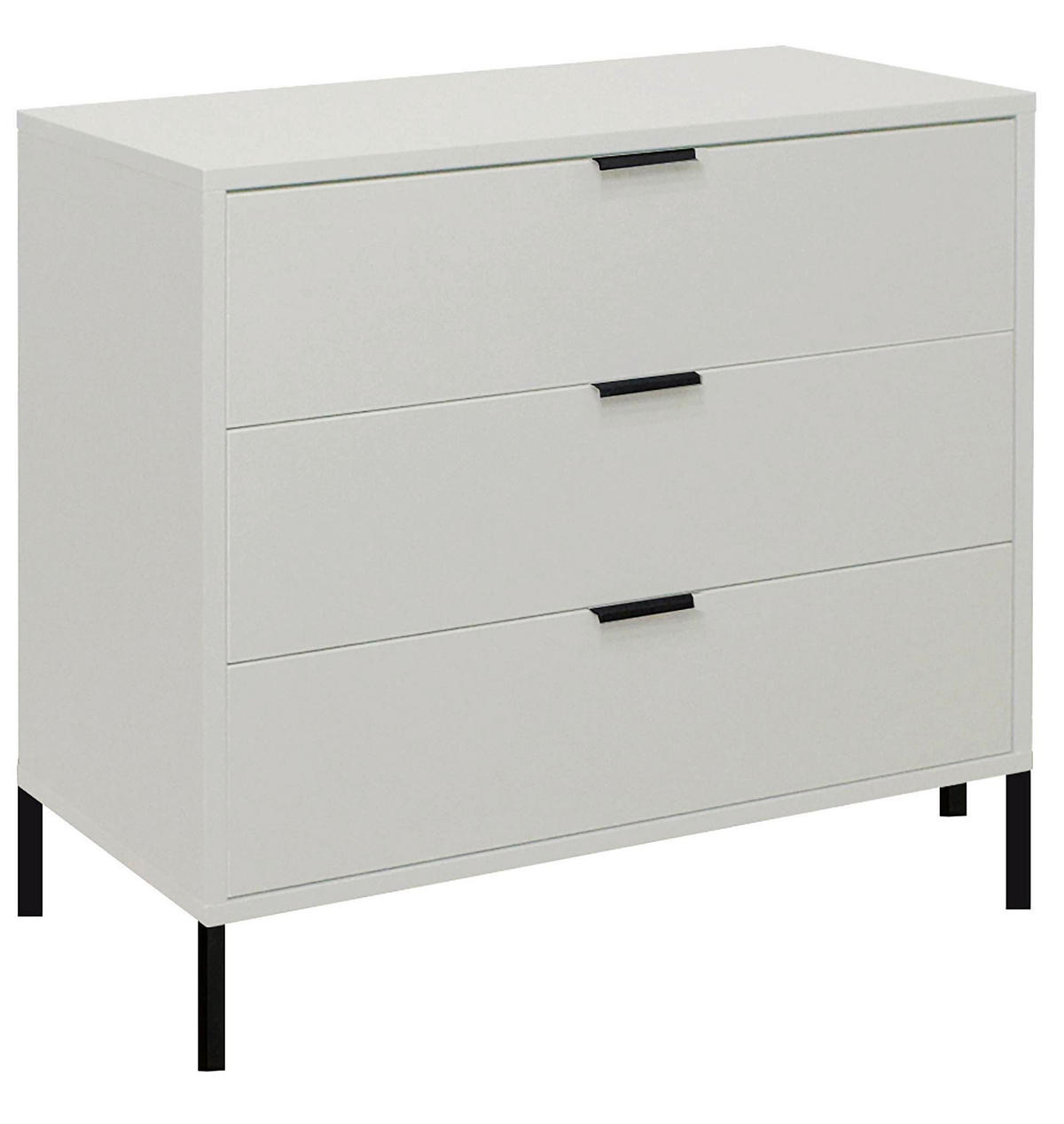KOMMODE Erna 81x45x82 Kreidegrau matt Lack - Hellgrau, Holzwerkstoff (81/82/45cm) - 58aufmkessel