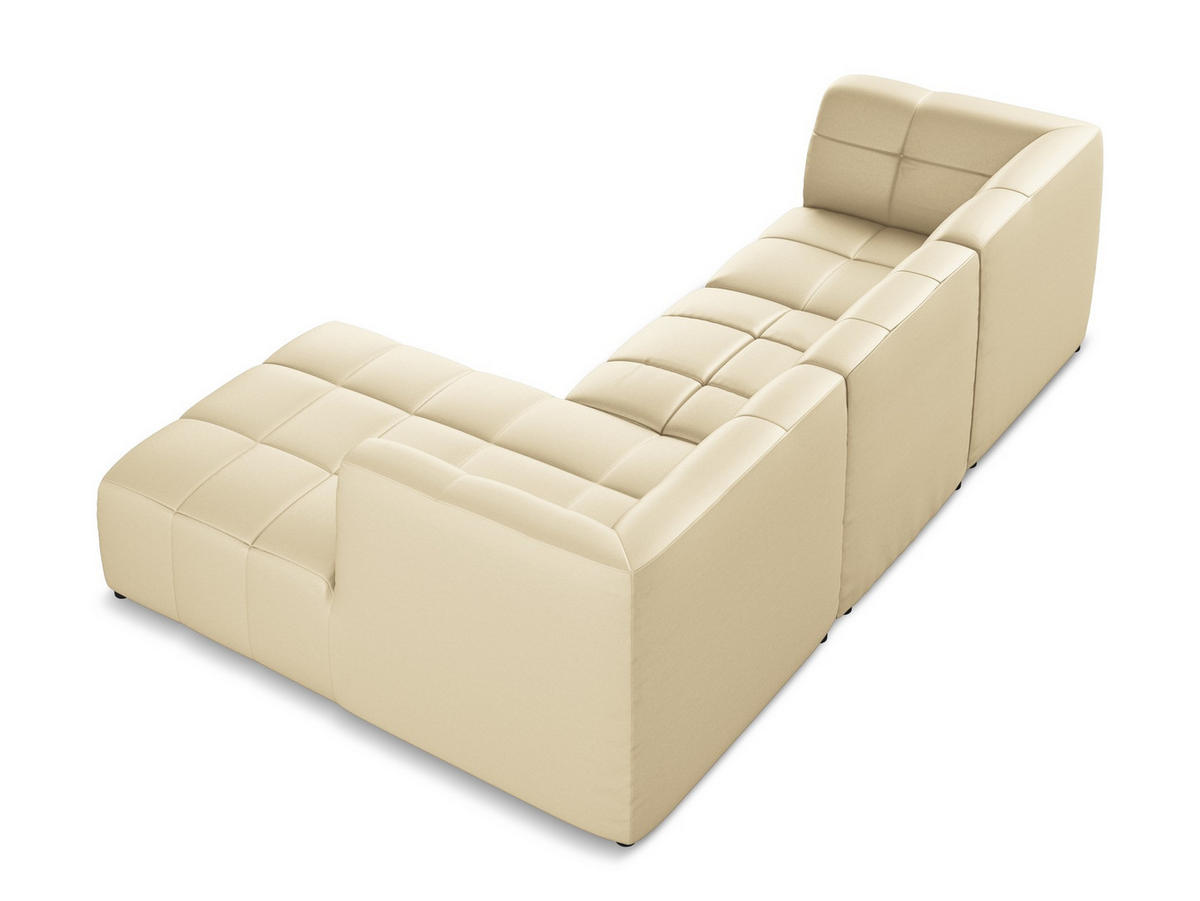 2-SITZER-SOFA Bouclé Stoff Grau - Taupe/Schwarz, Holzwerkstoff/Kunststoff (174/75/94cm) - Makamii