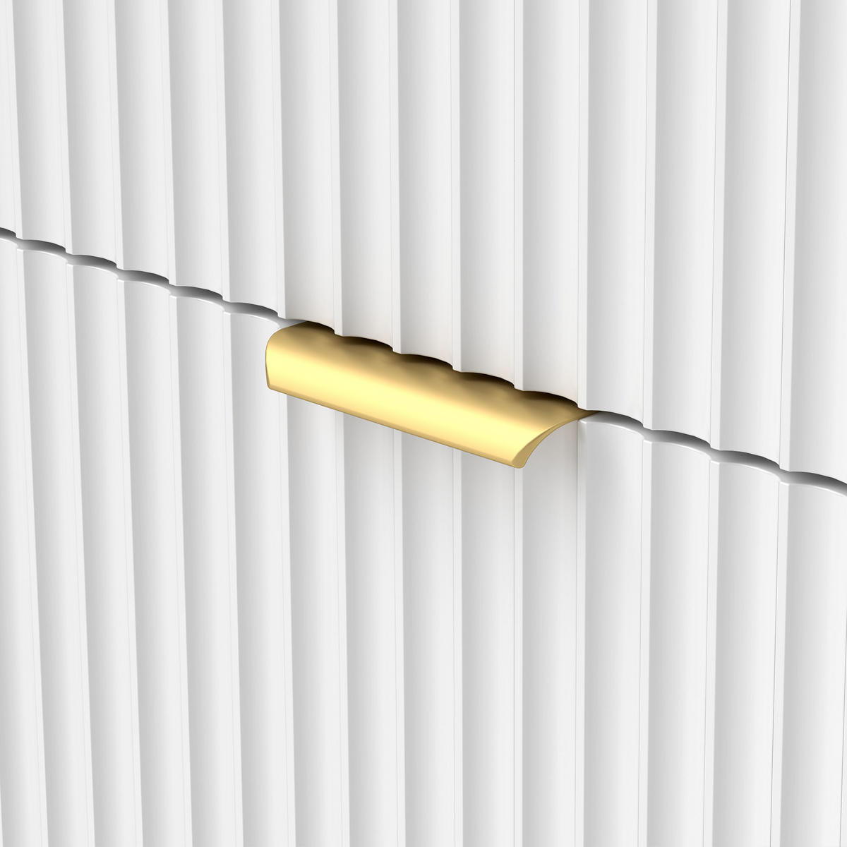 KOMOODE DE-12857 6 Schubladen, goldene Griffe und Füße Weiß - Weiß, Holzwerkstoff (120/76.5/40cm) - ComfortXL