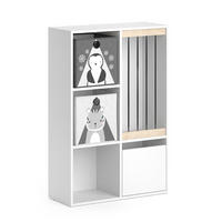 KINDERREGAL Luigi Weiß 72 x 107.8 cm mit 2 Faltboxen opt.5 - Weiß, Holzwerkstoff (29.2/107.8/72cm) - Vicco