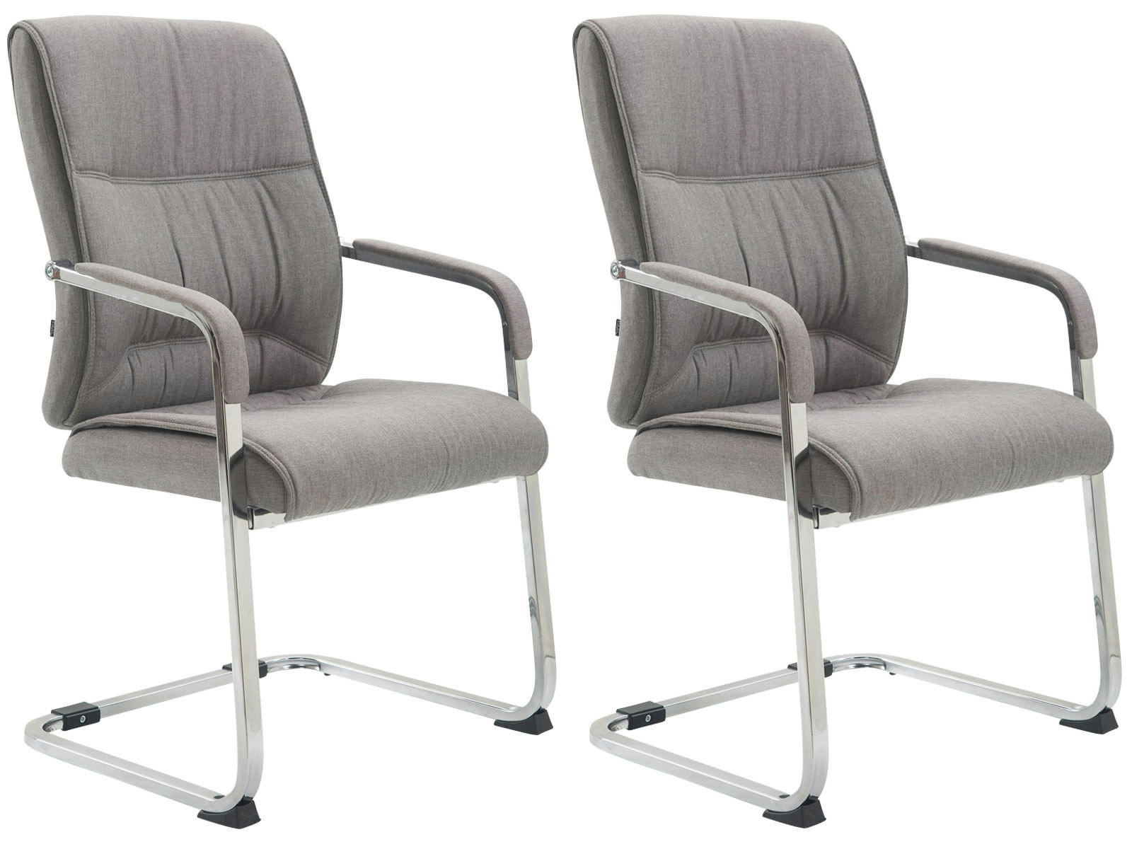 SCHWINGSTUHL 2er Set Stoff grau - Grau, Textil/Metall (58/102/65cm) - CLP