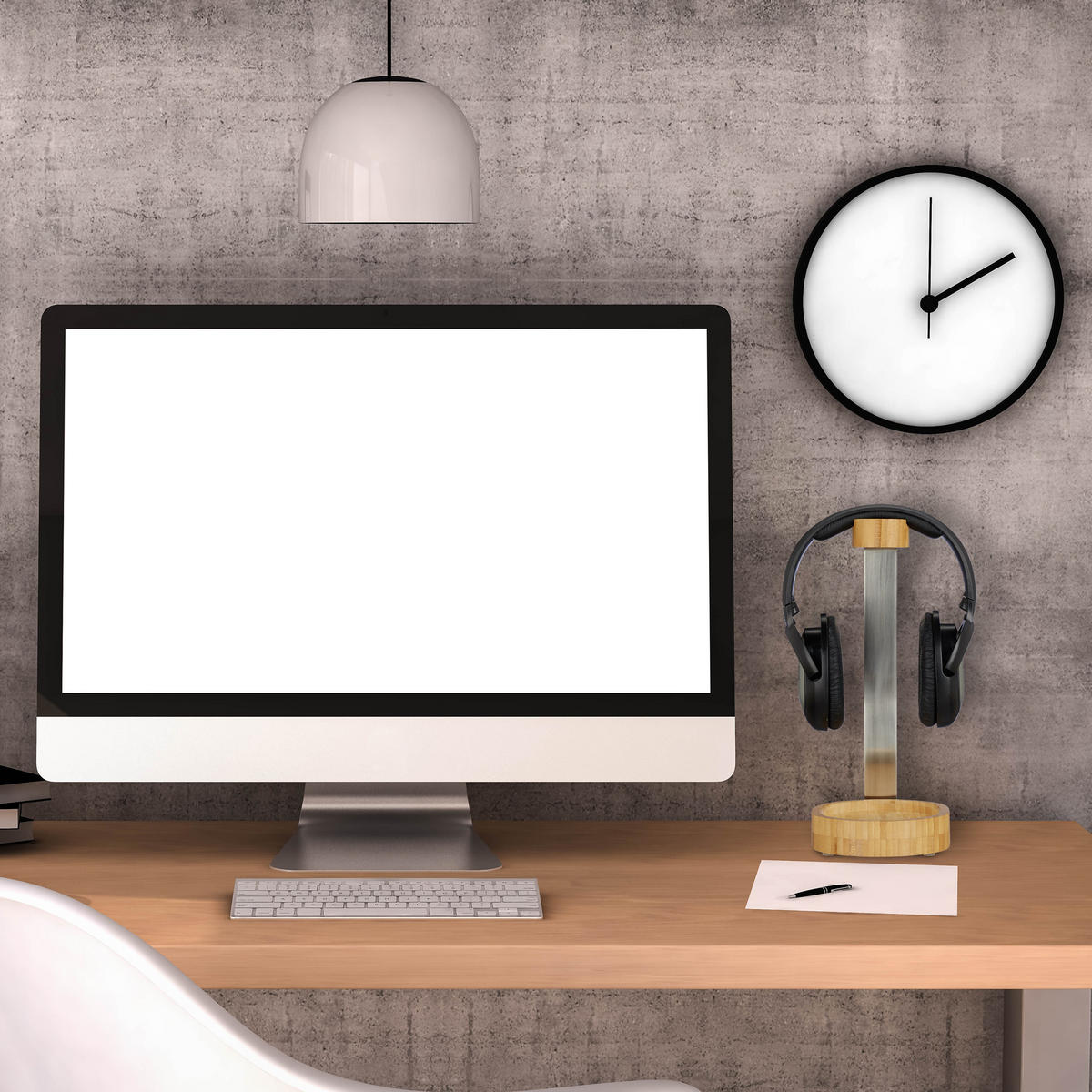 KOPFHÖRER Ständer - Hellbraun, Holz/Metall (15/12/29.6cm) - Relaxdays