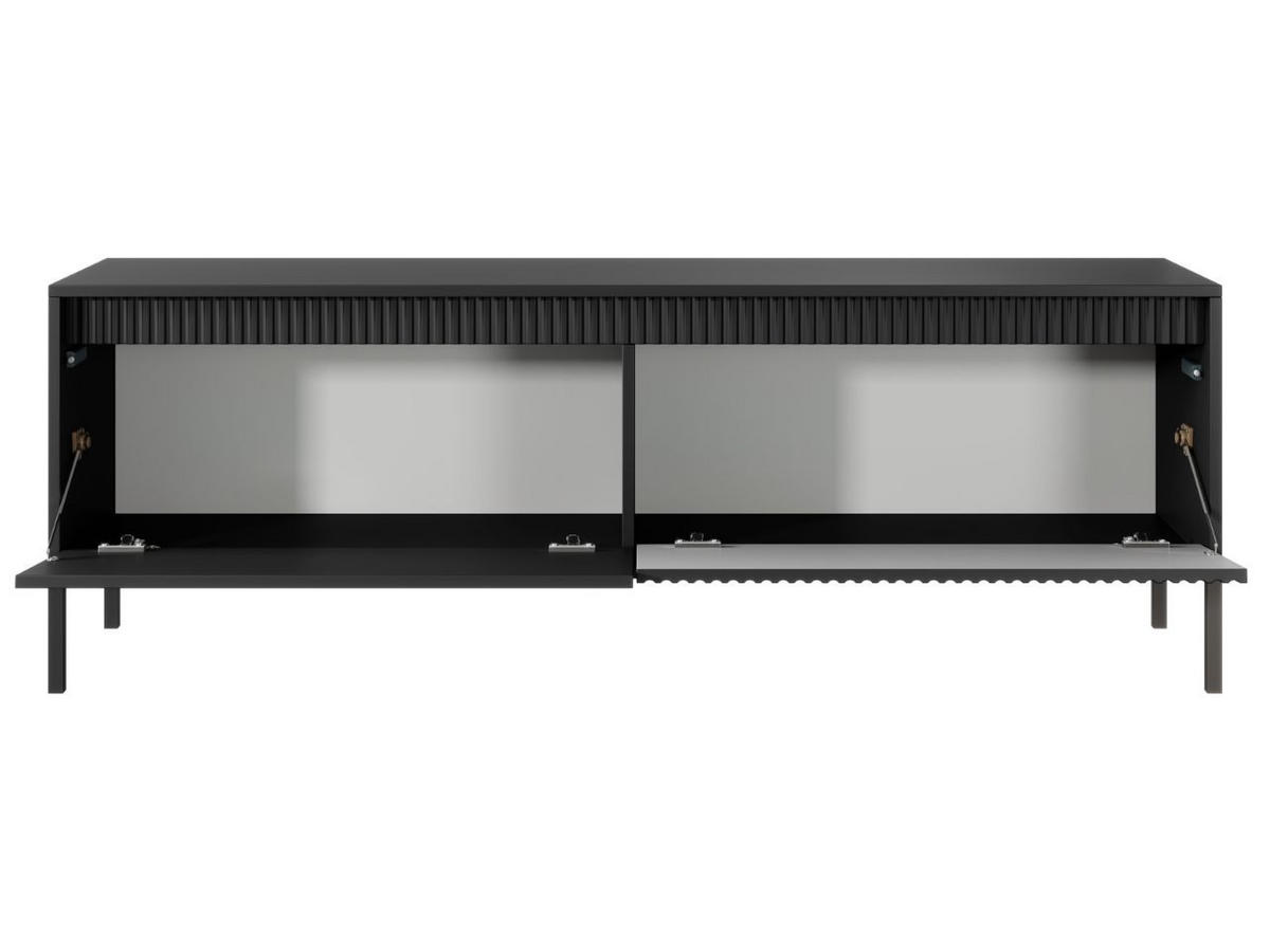 TV-SCHRANK Schwarz 154 cm Sorano - Schwarz, Naturmaterialen/Metall (154/54/40cm) - Graingold