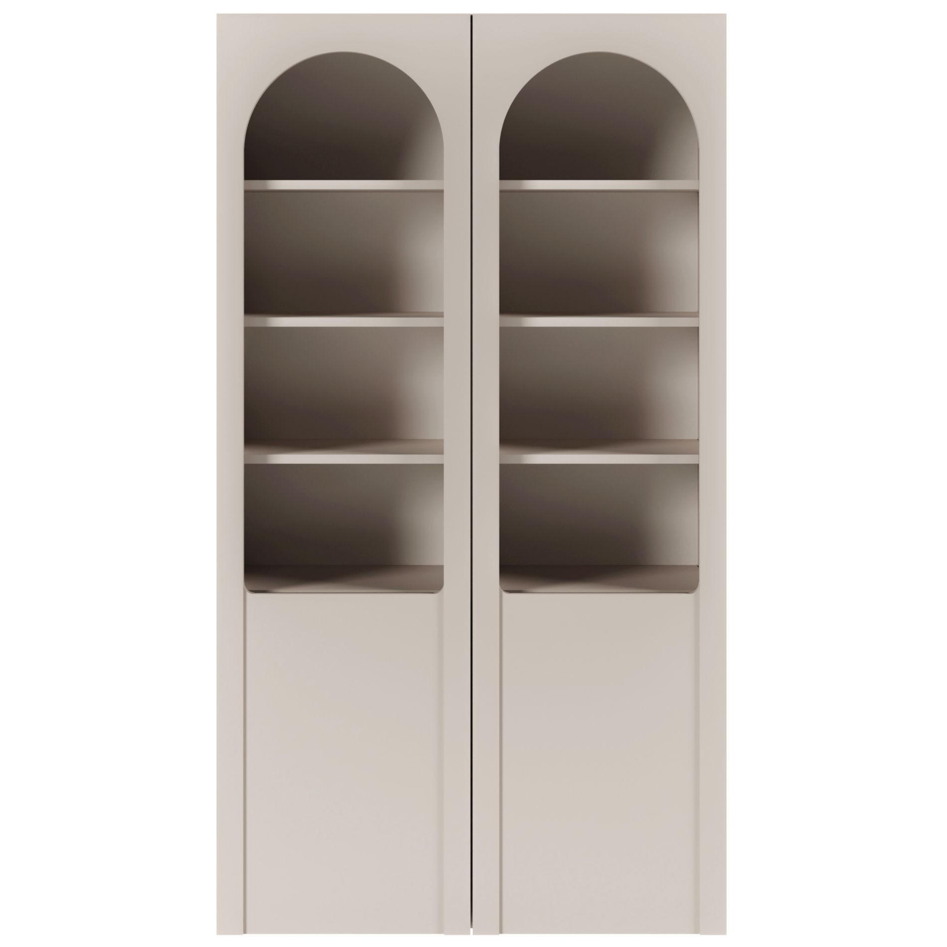 VITRINE Arkadia Kaschmirgrau 100 cm - Kaschmir, Holzwerkstoff (100/180/33cm) - Selsey