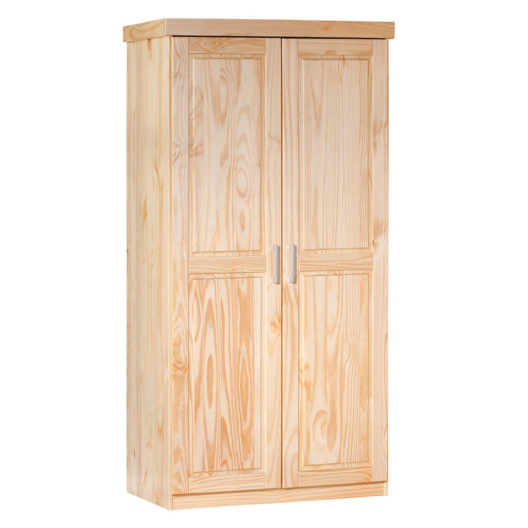 KLEIDERSCHRANK Leovra Naturfarben 95/55/190 cm - Naturfarben, Holz (95/190/55cm) - ebuy24