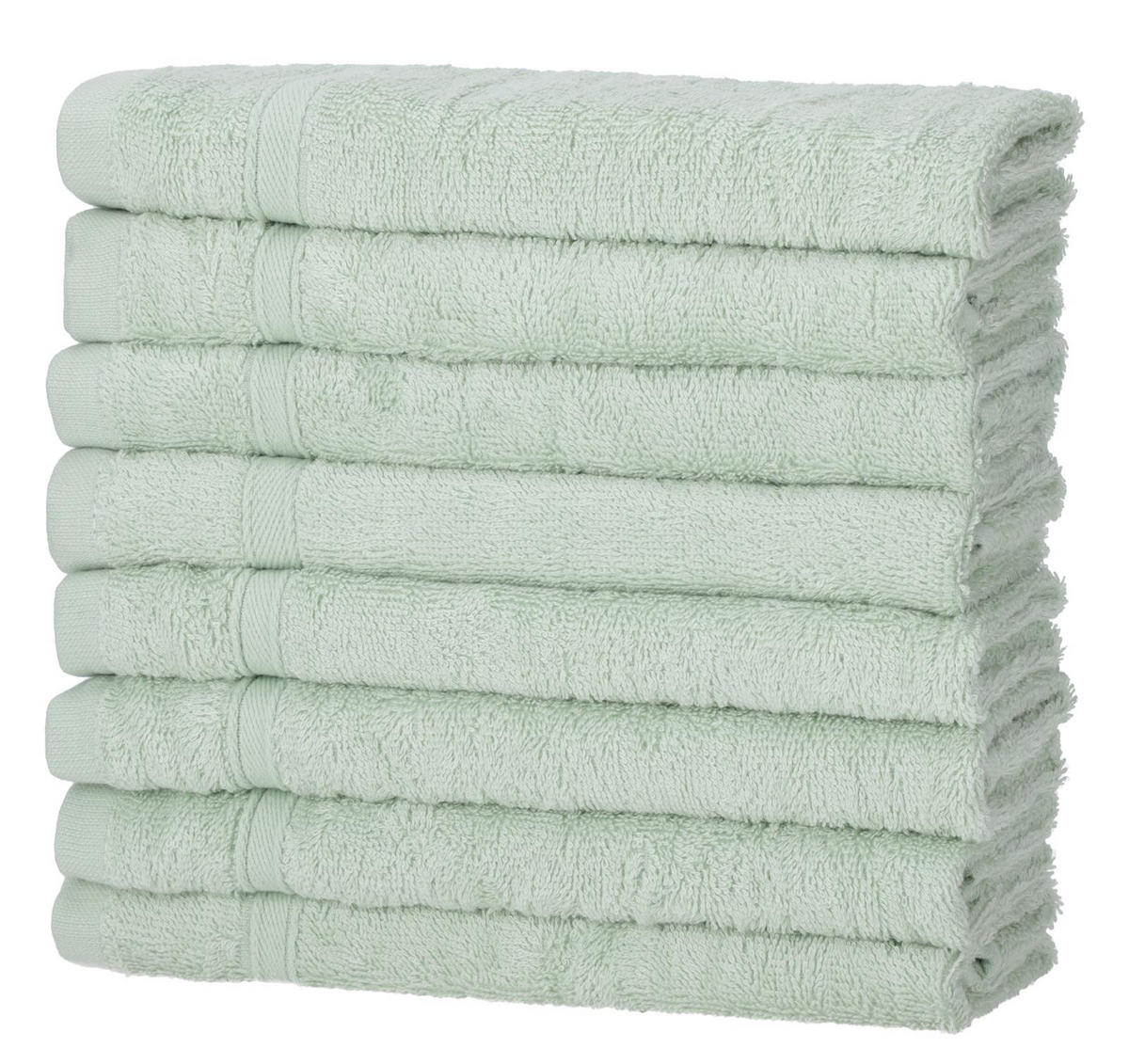 GÄSTETÜCHER 30x50 cm 450g/m2 im 8er Set, Gästetuch Grün - Grün, Textil (35/50cm) - Carpe Sonno