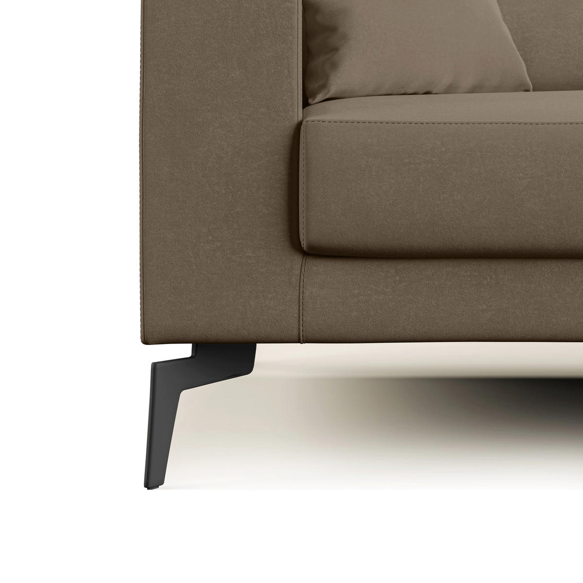 LINEARSOFA Prestige - Braun, Textil (206/95/91cm) - Divani.store