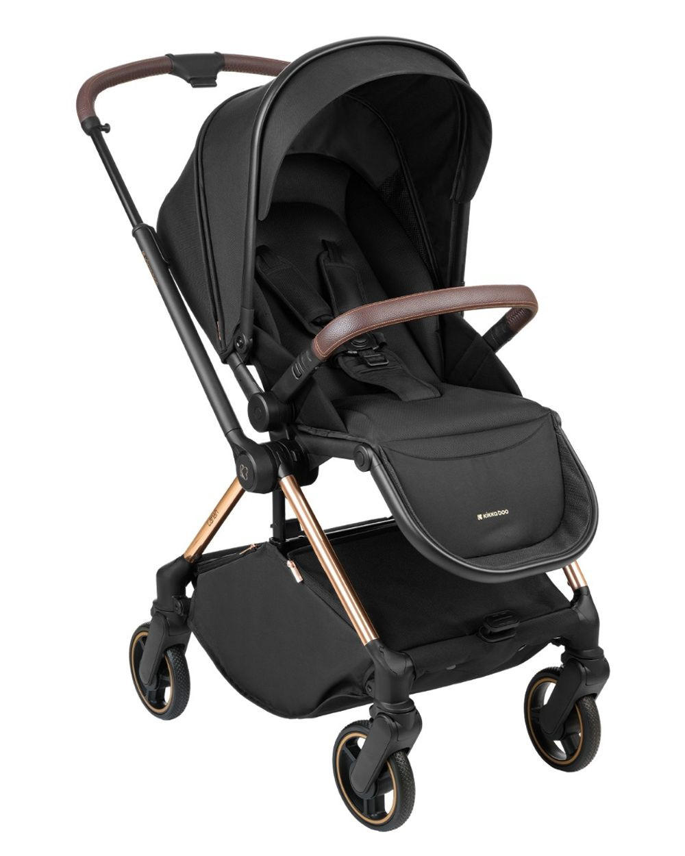 KINDERWAGEN Lanah 2 in 1 schwarz Babywanne, Rückenlehne verstellbar, bis 22 kg - Schwarz, Metall (69/51/106cm) - Kikka boo