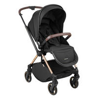 KINDERWAGEN Lanah 2 in 1 schwarz Babywanne, Rückenlehne verstellbar, bis 22 kg - Schwarz, Metall (69/51/106cm) - Kikka boo