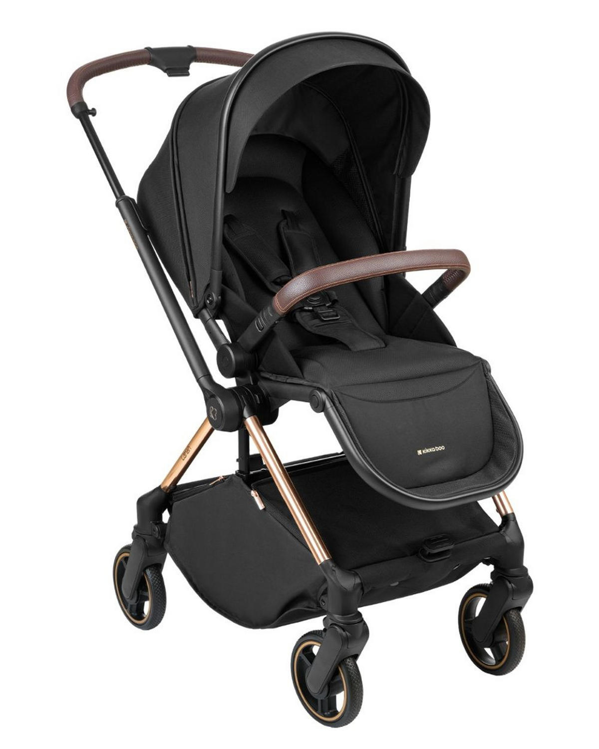 KINDERWAGEN Lanah 2 in 1 schwarz Babywanne, Rückenlehne verstellbar, bis 22 kg - Schwarz, Metall (69/51/106cm) - Kikka boo