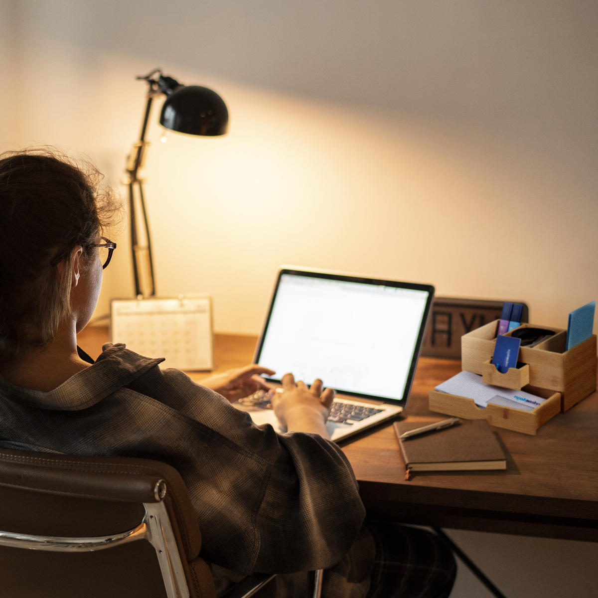 SCHREIBTISCH-ORGANIZER - Hellbraun, Holz/Holzwerkstoff (24/12/14.5cm) - Relaxdays