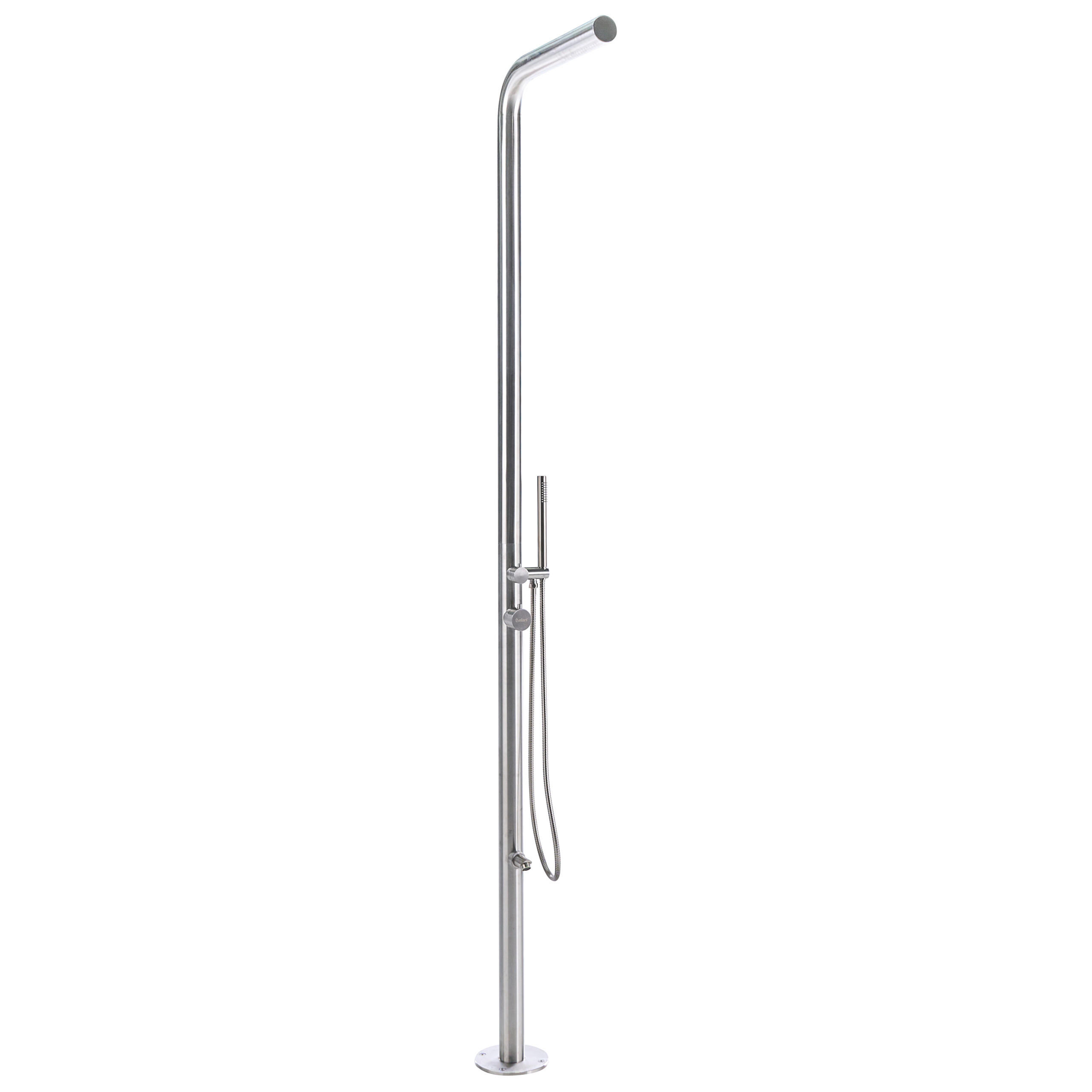 FREISTEHENDE Gartendusche Silber Sorapata - Silberfarben, Metall (57/230/17cm) - Beliani