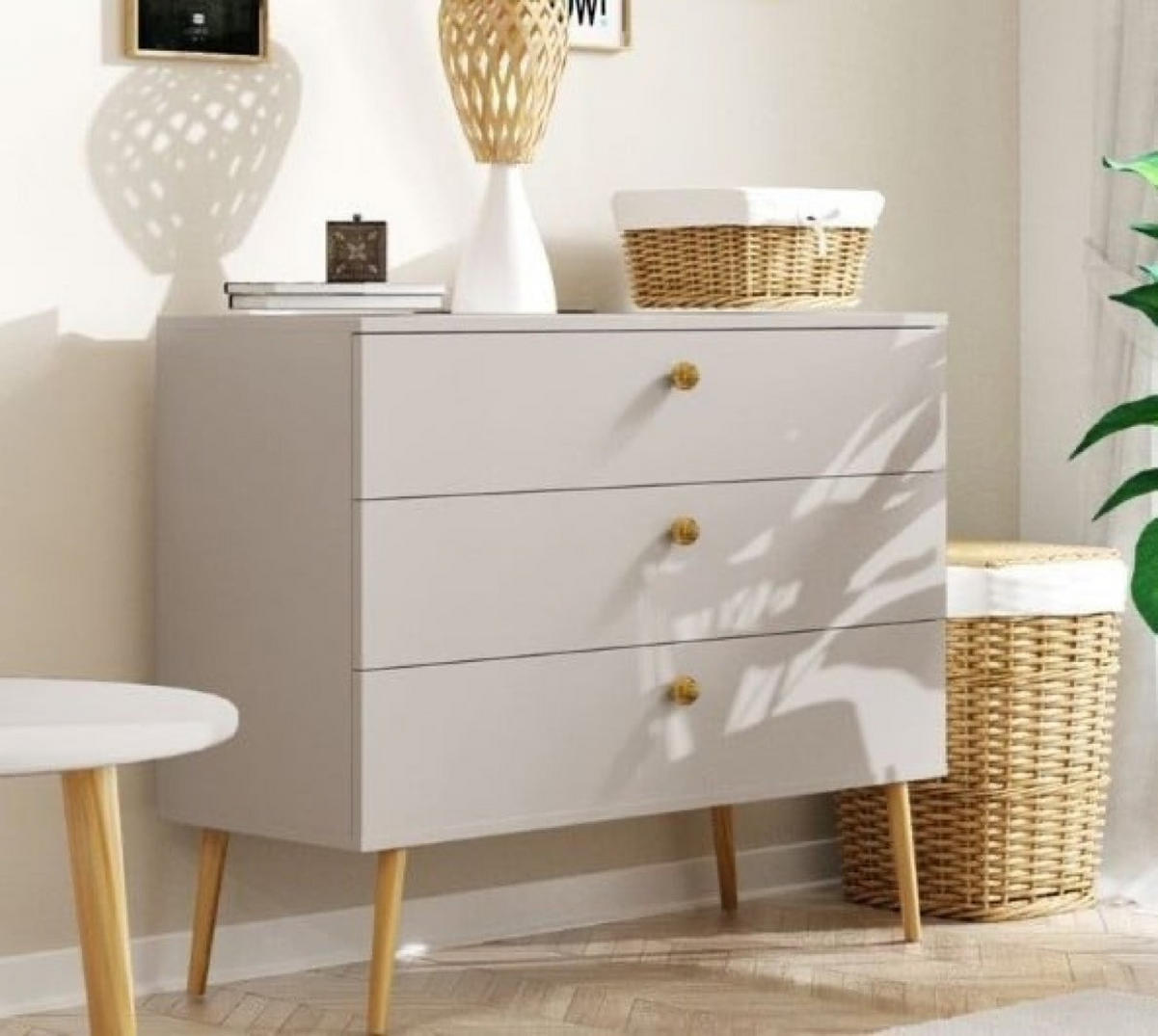 KOMMODE Kaschmir Boho Mit Schubladen - Beige, Holzwerkstoff (100/85/41cm) - Sepro Meble