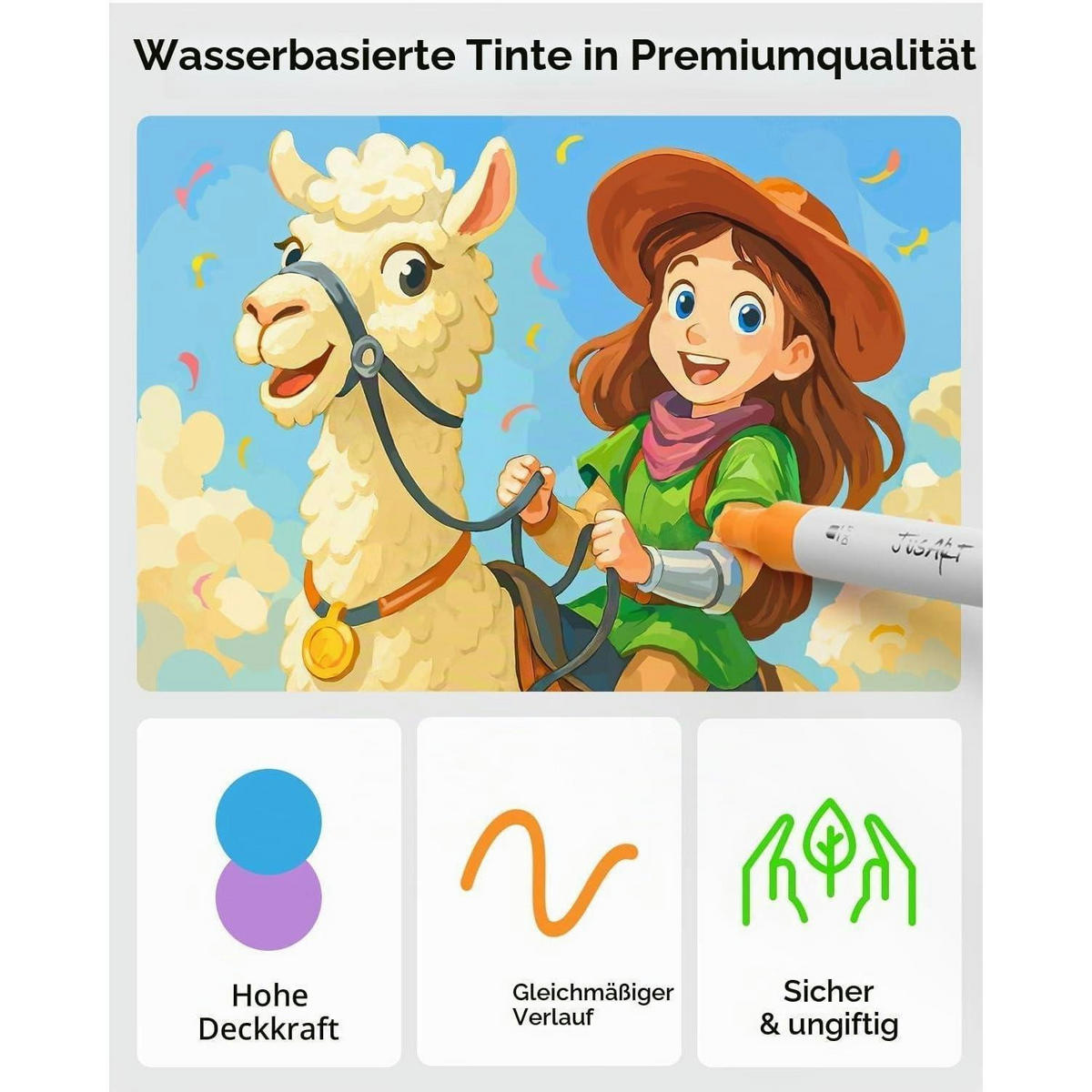 ACRYLSTIFTE 24er Set Doppelspitze Wasserfest - Multicolor, Kunststoff (10/3/15cm)