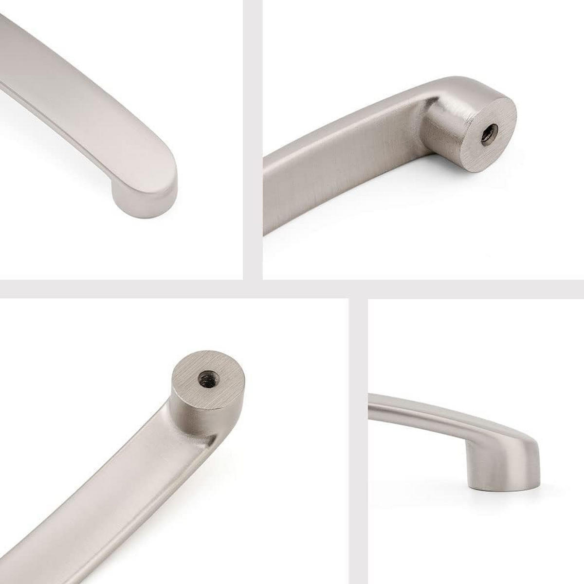 MÖBELGRIFF Chrom 6er-Set 96 mm Nickel Gebürstet - Silberfarben, Metall (2/2.6/11.1cm)