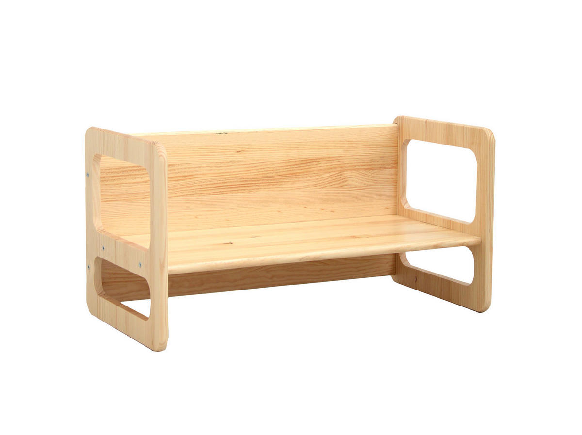MONTESSORI-BANK aus massivem Kiefernholz in Naturholzfarbe - Beige, Holz (75/39/39cm) - RNT By Really Nice Things