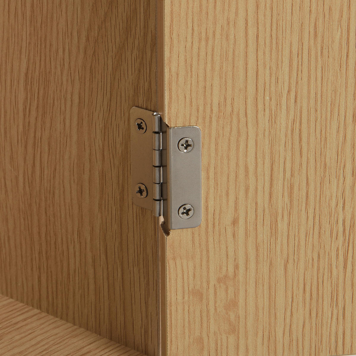 SCHUHSCHRANK aus MDF 90x125x17cm in Natur mit 3 Klapptüren & Schublade - Naturfarben, Holzwerkstoff (90/125/17cm) - Modfu