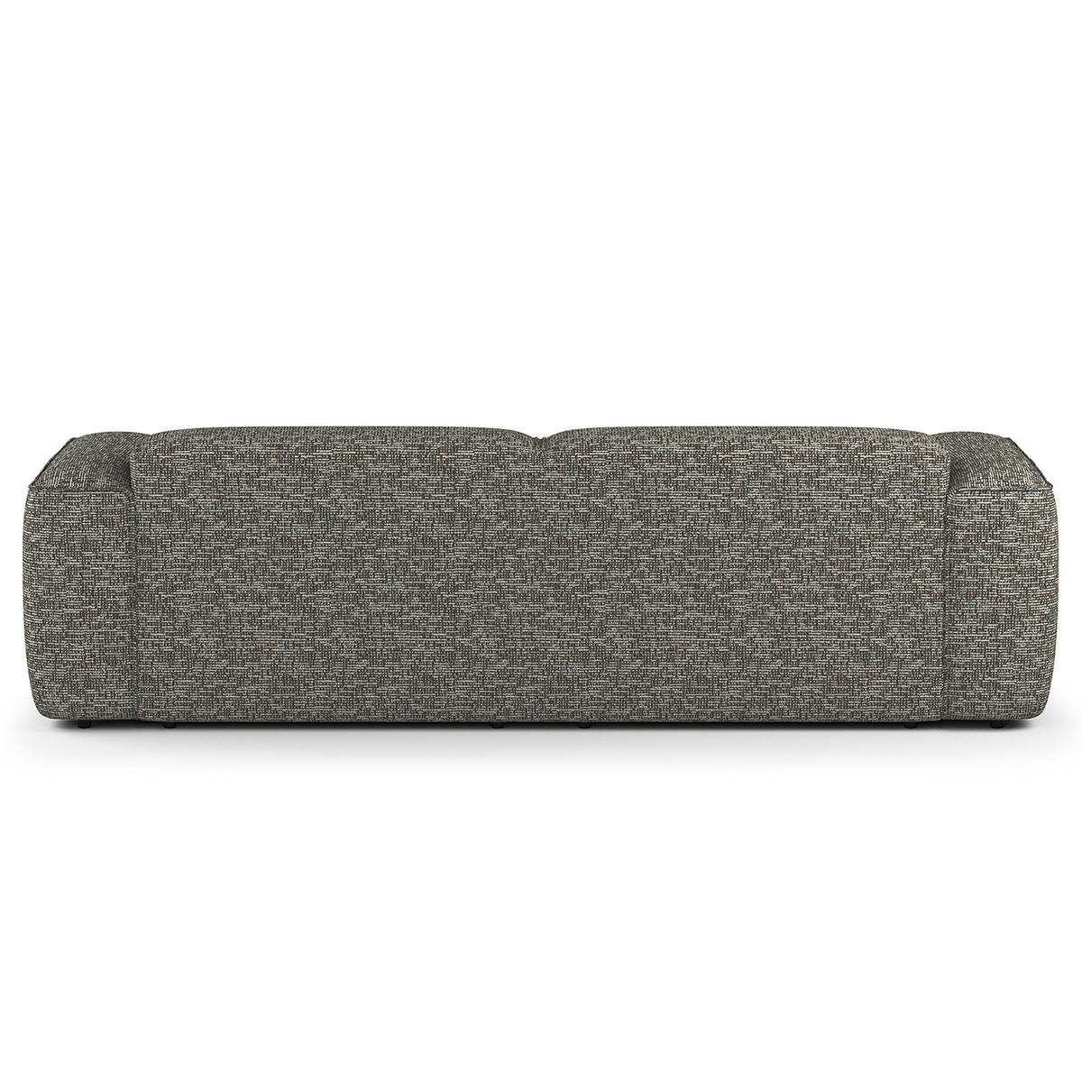 3-SITZER SOFA - Schwarz/Grau, Kunststoff/Textil (251/71/102cm) - home24