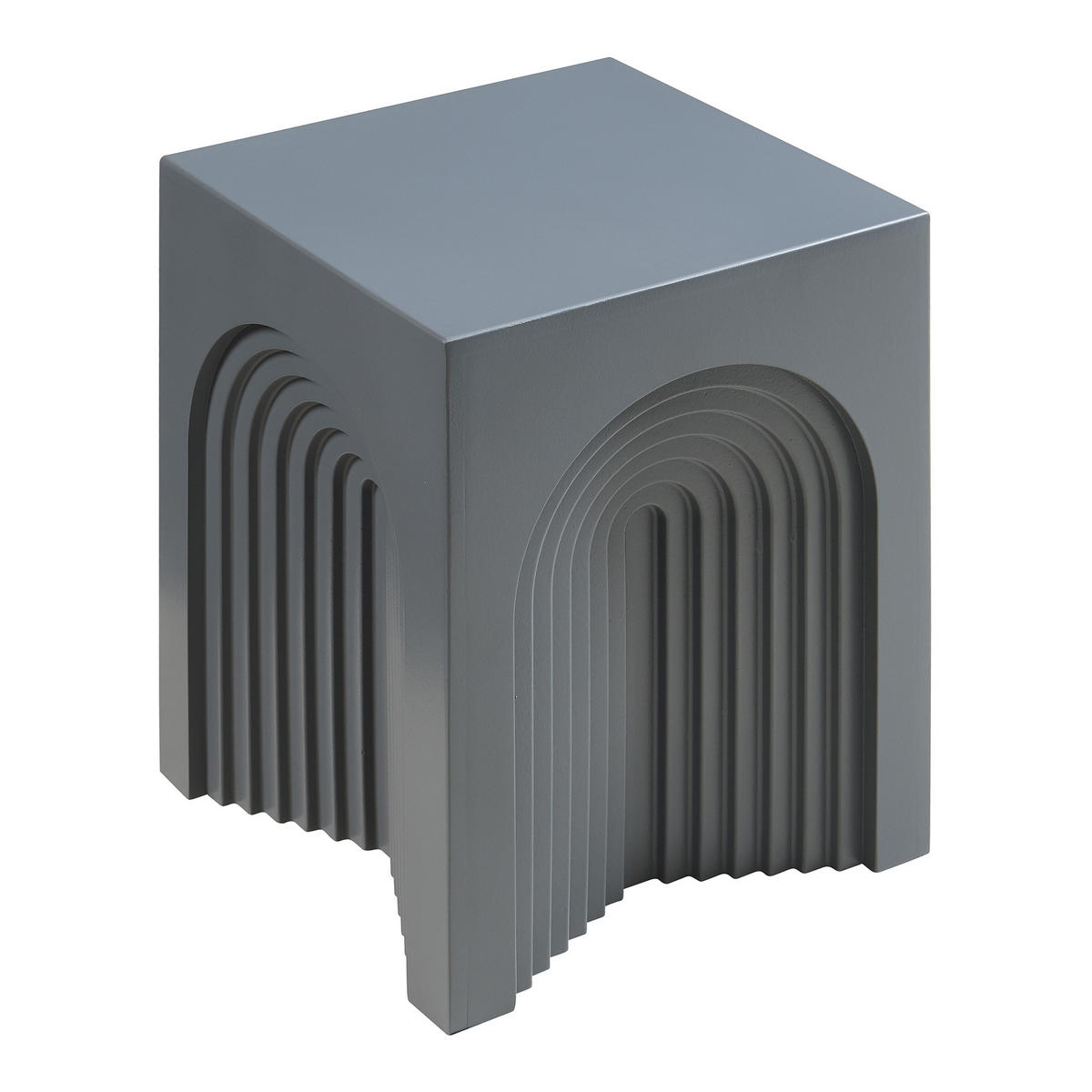 ODKLÁDACÍ STOLEK Elverumn - šedá, kompozitní dřevo (35/35/45cm) - [en.casa]