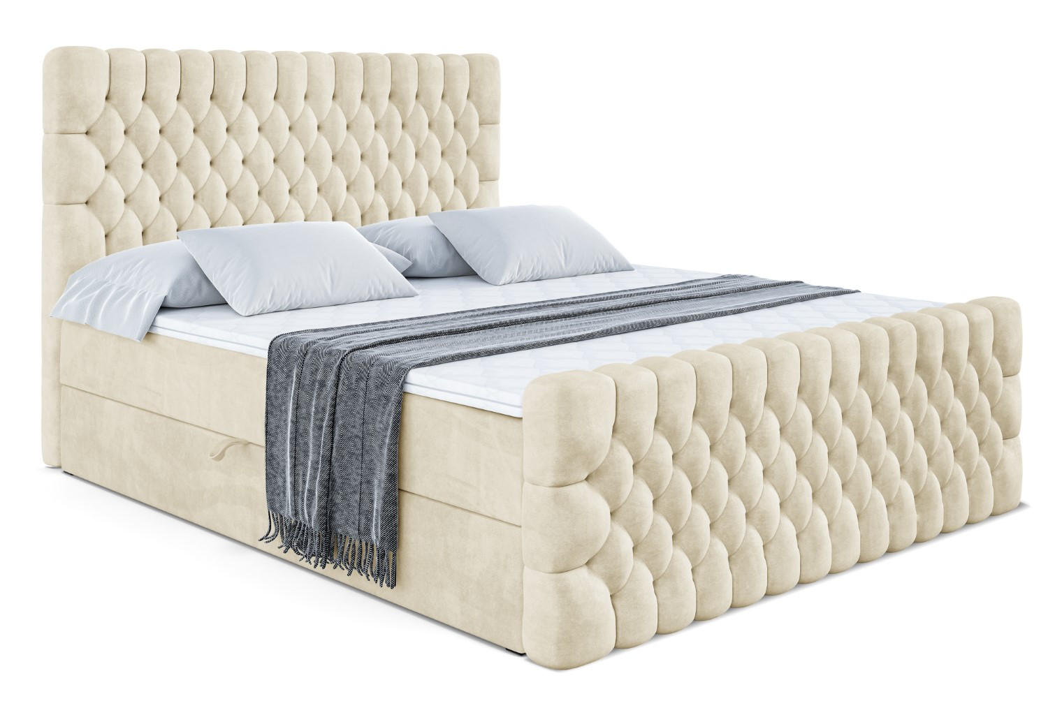 ALTDECOR AMERICKÁ postel SERENE-Z – 180 x 200 – H4 – béžová