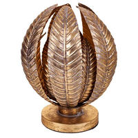 LAMPE aus Metall, golden, 35x40cm - Goldfarben, Metall (35/35/39.5cm) - Wanderlust