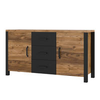 SIDEBOARD OLIVIERO 147/79/43 cm mit 3 Schubladen und 2 Türen Braun - Braun, Holzwerkstoff (147/79/43cm) - MASSENO