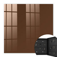 SCHLÜSSELBOX Schwarz 30x30 cm- Türöffnung nach rechts - Kastanienbraun - Braun, Metall (30/30/5cm) - TULUP